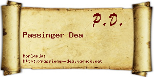 Passinger Dea névjegykártya